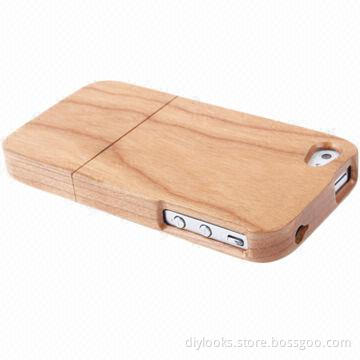 Cherry Wood Material Detachable Case for iPhone 4 & 4S
